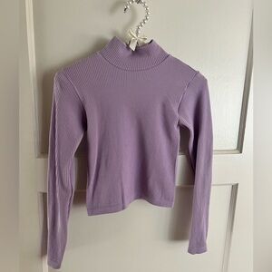 ZARA purple mock neck top. USA XS-S and stretchy!
